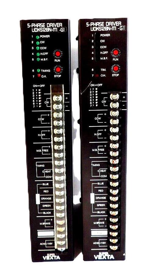 Used Oriental Motor UDK5128N-M-G15 5-Phase Driver Super VEXTA Lot of 2 Working