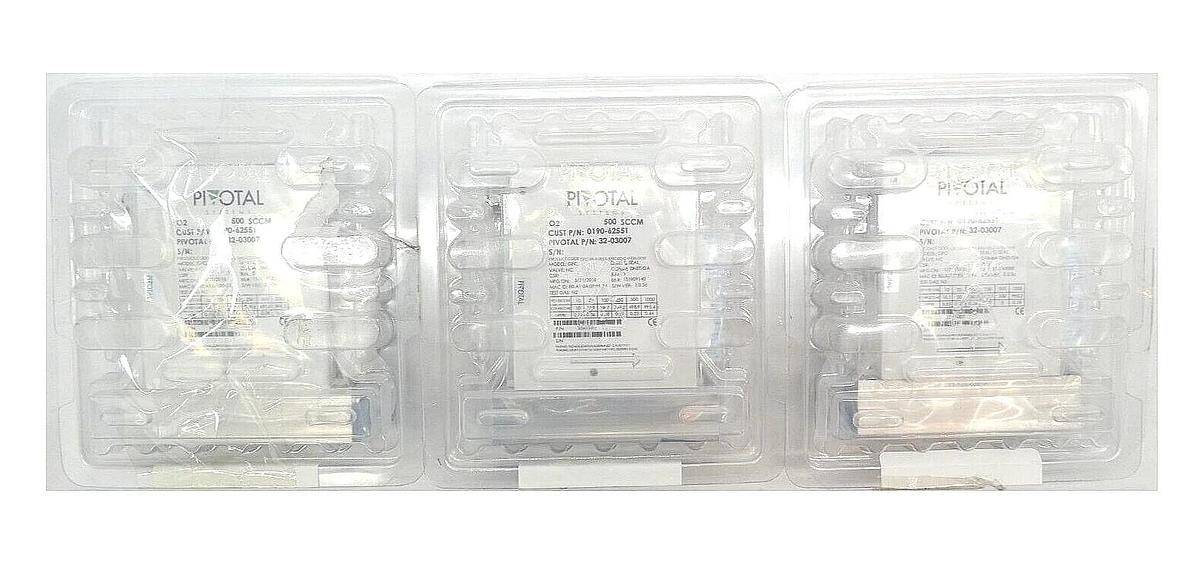 Pivotal 32-03007 Mass Flow Controller MFC 500 SCCM O2 0190-62551 Lot of 3 New