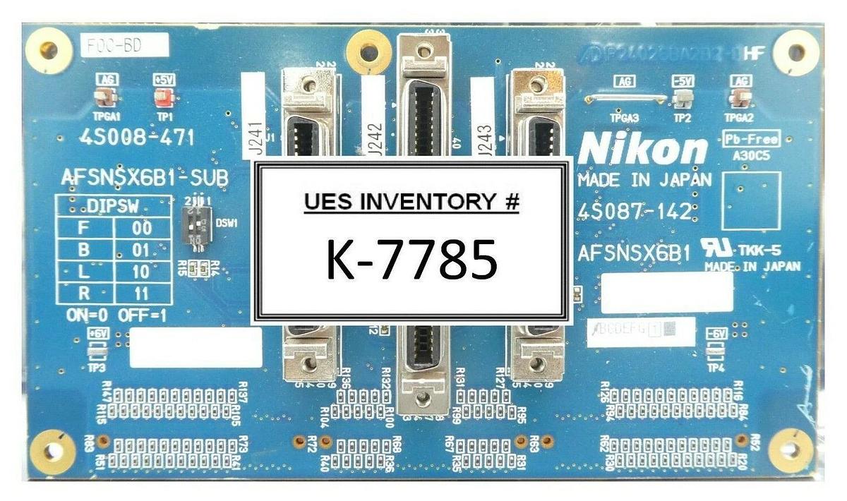 Used Nikon 4S087-142 Interface PCB AFSNSX6B1 4S008-471 NSR FX-601F Working Surplus