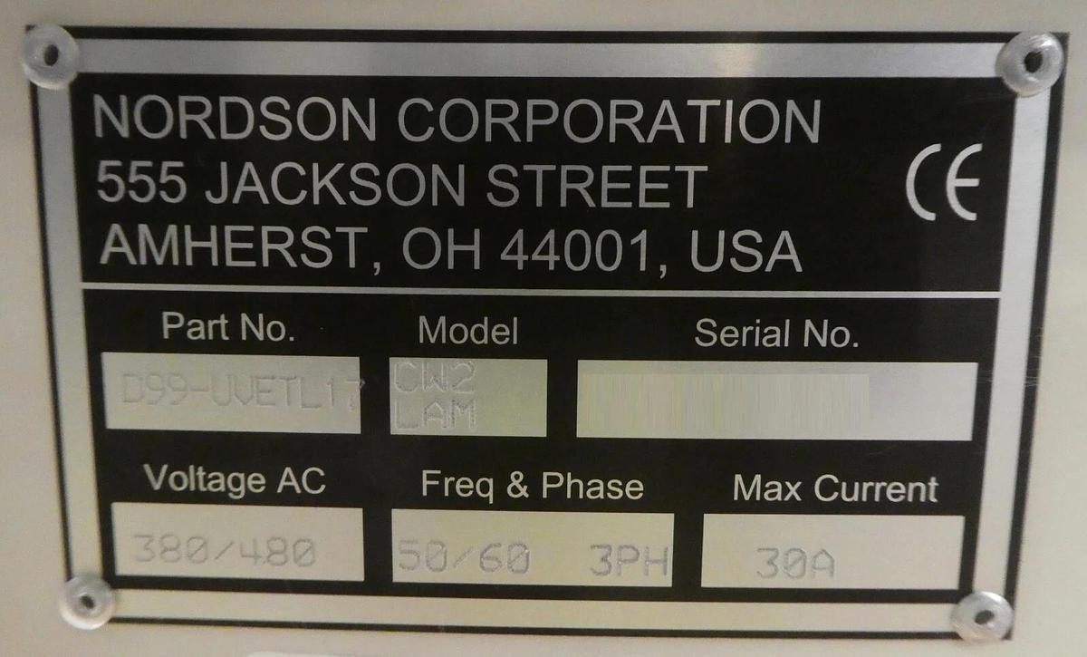 Used Nordson D99-UVETL17 UV Curing Systems MPS2-610V CoolWave 2 CW2 Untested As-Is
