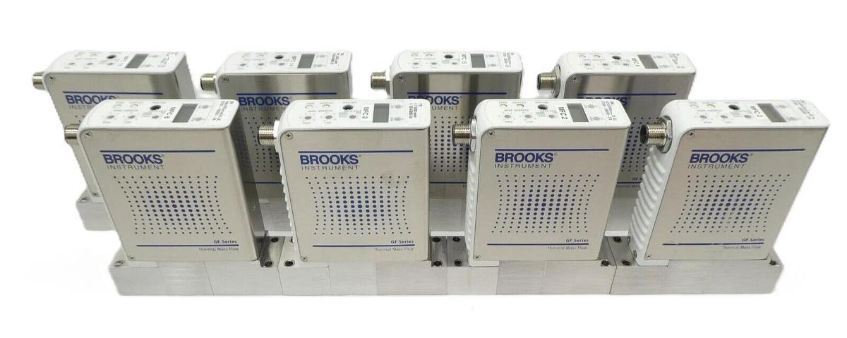 Used Brooks Instrument GF125C Mass Flow Controller MFC GF125CXXC Lot of 8 Working