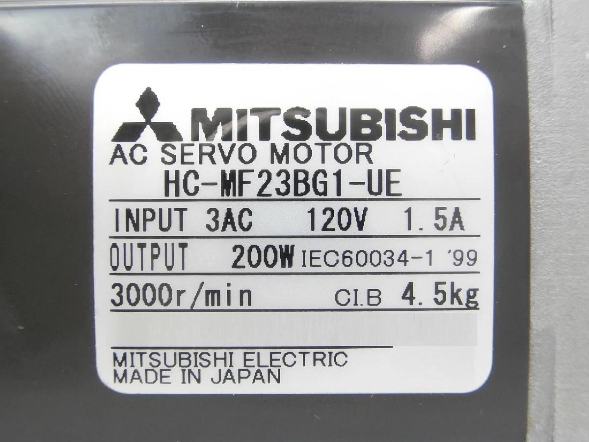 Used Mitsubishi Electric HC-MF23BG1-UE AC Servo Motor 200W Working Spare