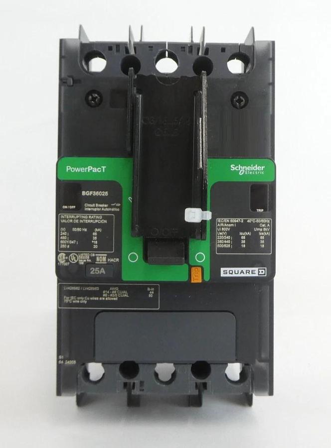Used Schneider Electric BGF36025 3 Pole Circuit Breaker PowerPacT Lot of 3 Working
