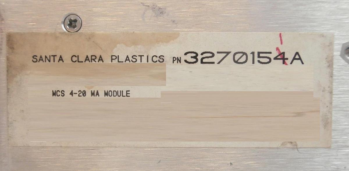 Used SCP Santa Clara Plastics 3270151A MCS 4-20 MA Analog Module Working Surplus