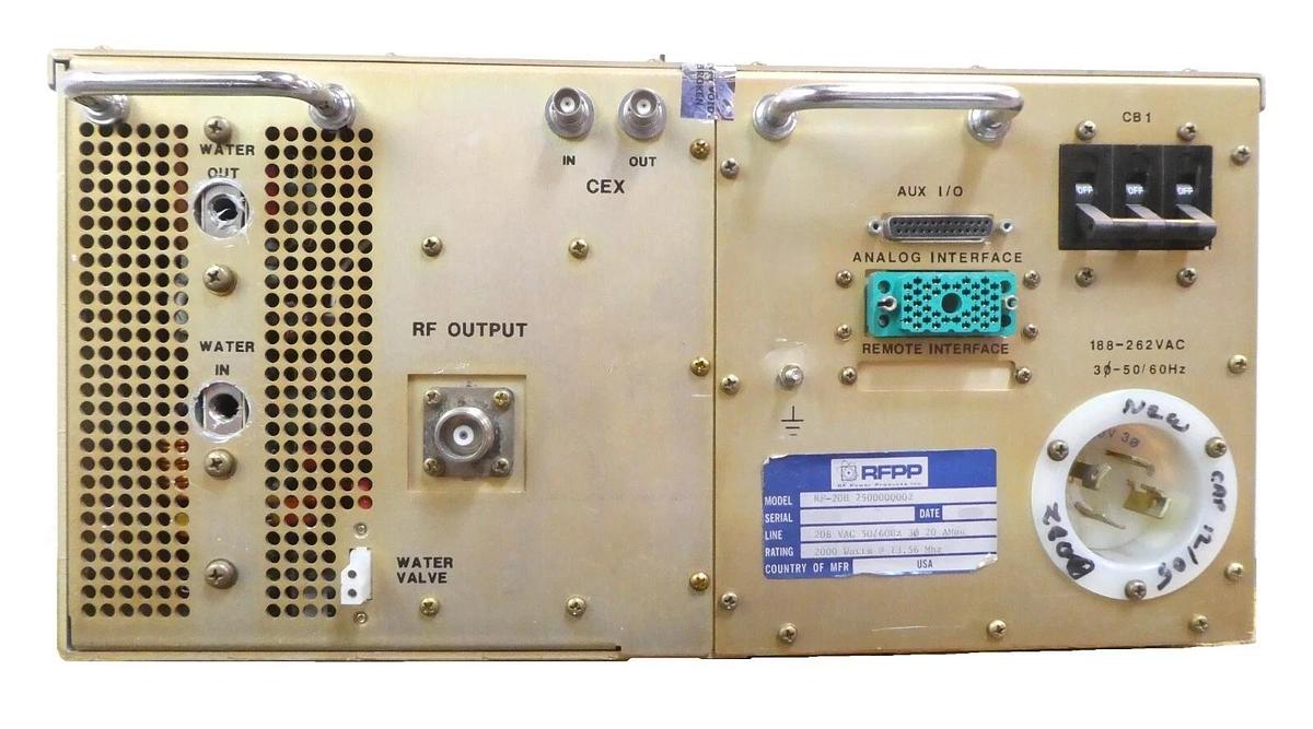 Used RF-20H RFPP RF Power Products 7500000002 RF Generator Module Working Surplus