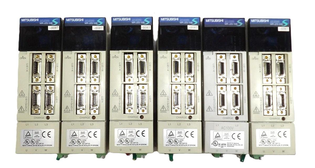 Used Mitsubishi Electric MR-J2S-20B-S087 AC Servo Driver MELSERVO Lot of 6 Working