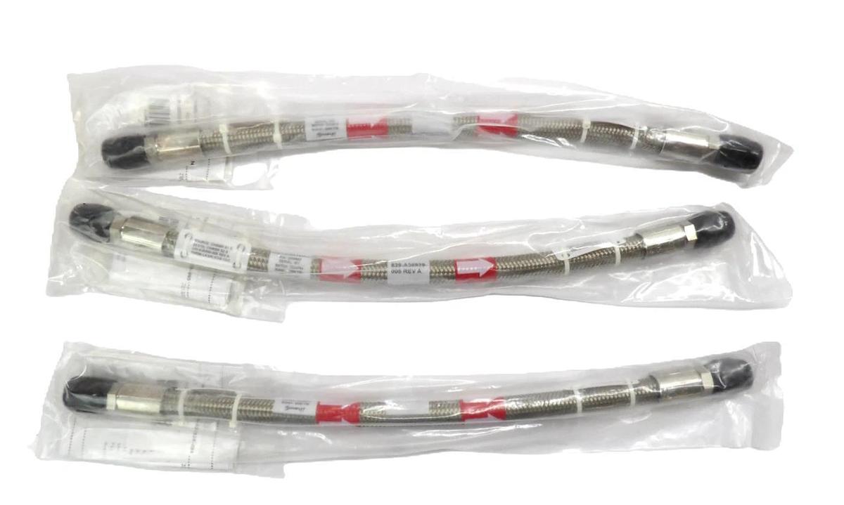 Used Lam Research 839-A36939-004 12" Source Chamber Braided Hose Lot of 3 New