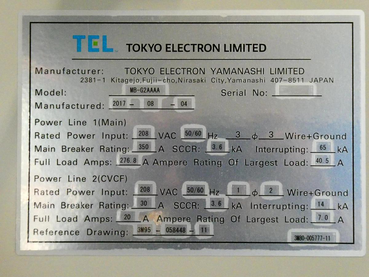 Used TEL Tokyo Electron Trias e+ EX-II 300mm CVD ASFD TiN Process System Working