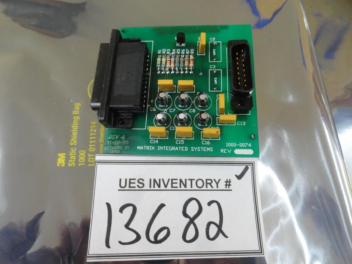 Used Matrix Integrated Systems 1010-0074 Connector PCB Board System 10 Used Working