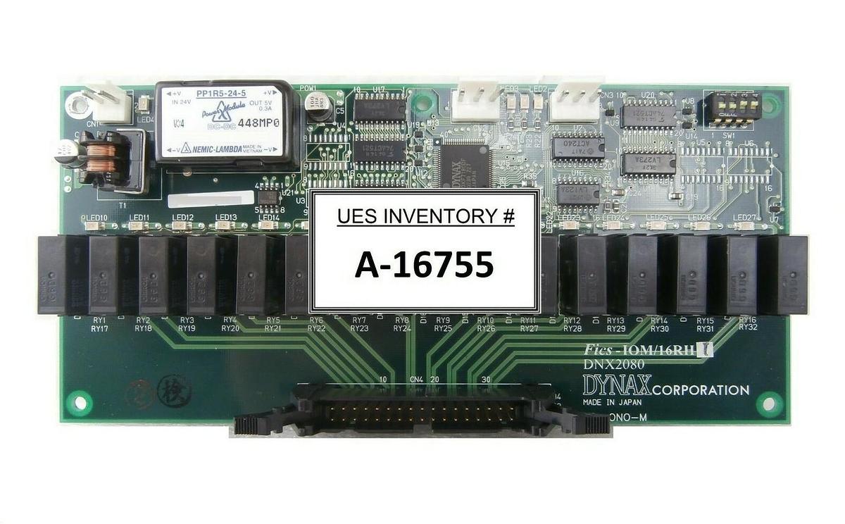 Used Dynax DNX2080 Terminal Relay Board PCB Fics-IOM/16RH1 TEL T-3044SS Working Spare