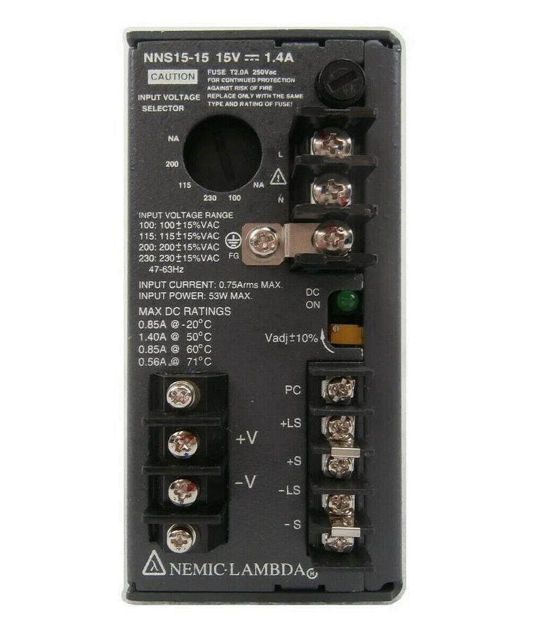 Used Nemic-Lambda NNS15-5 Linear Power Supply NN Series Working Spare