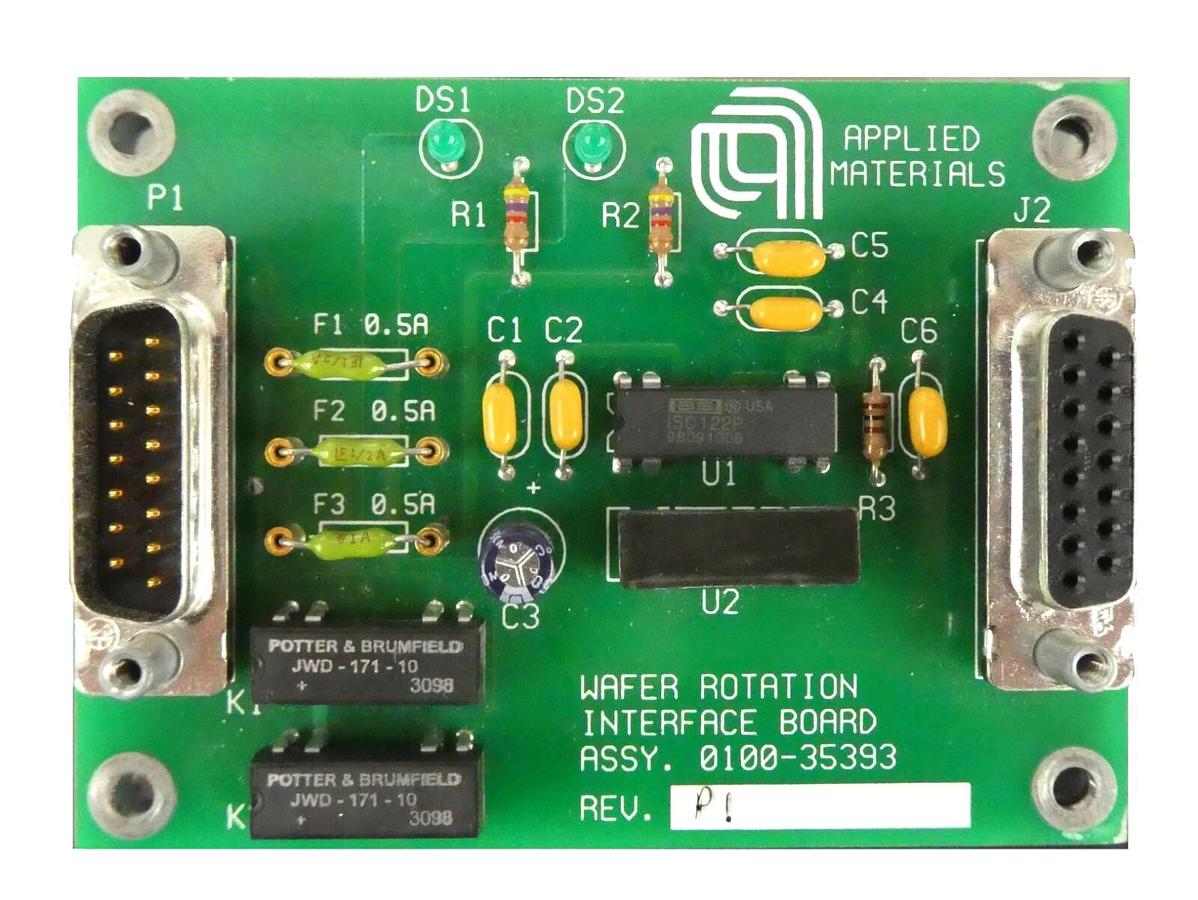 Used AMAT Applied Materials 0100-35393 Wafer Rotation Interface PCB Working Spare
