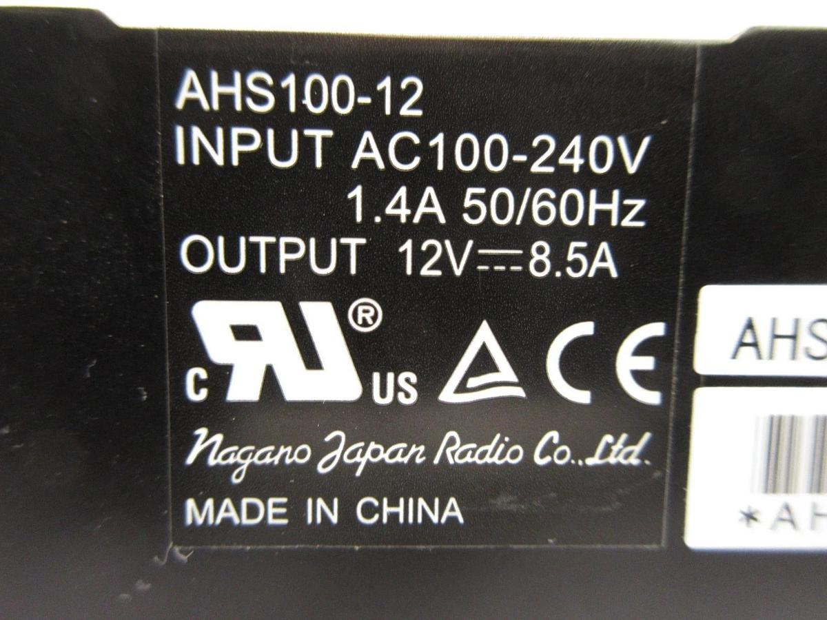 Used Nagano Japan Radio AHS100-12C Power Supply Lot of 2 Nikon NSR-S205C Used Working