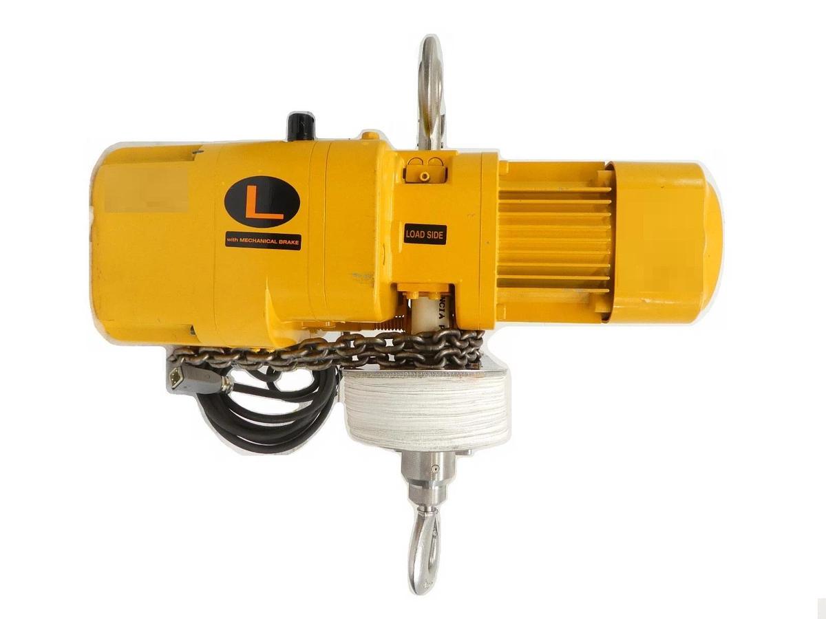 Used Harrington Cranes ER010LD 1 Ton Chain Hoist Hook Mount with SWD2200AA1 Working