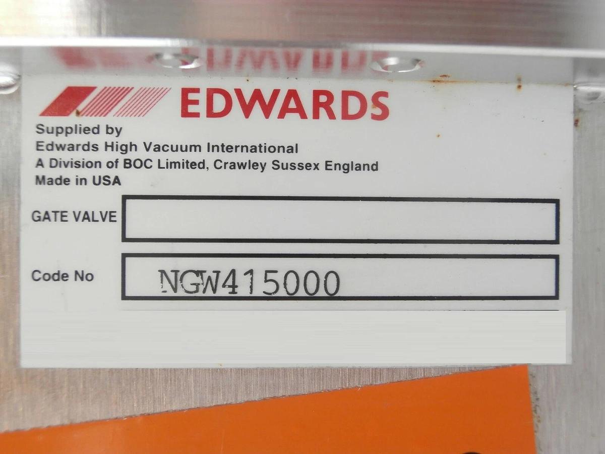 Used Edwards NGW415000 Pneumatic Gate Valve Copper Cu Exposed Working Spare