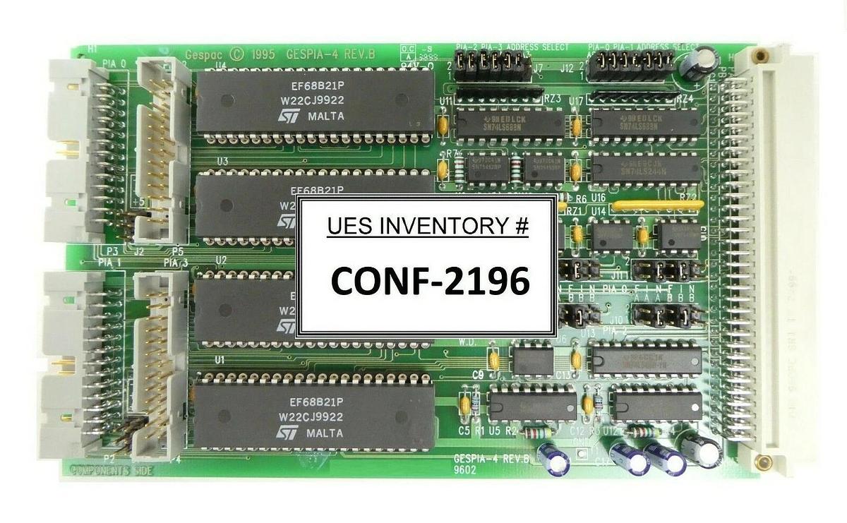 Used Gespac GESPIA-4 PIA Quad CE-96 PCB Card OnTrak 22-0075-026 Working Surplus