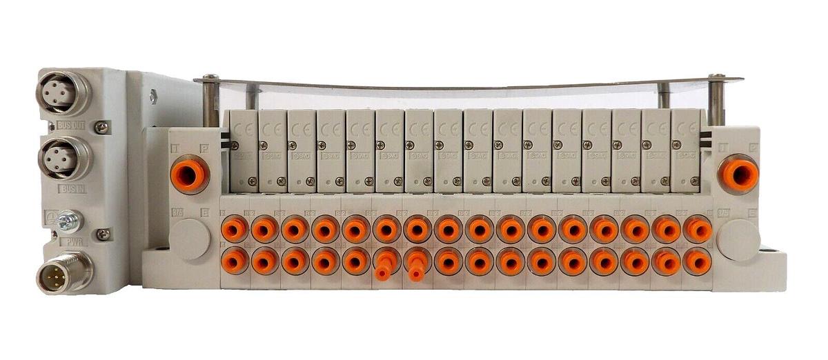 Used SMC SS5Y3-DUQ00526 16-Port Ethercat Pneumatic Manifold AMAT 0190-41157 Working