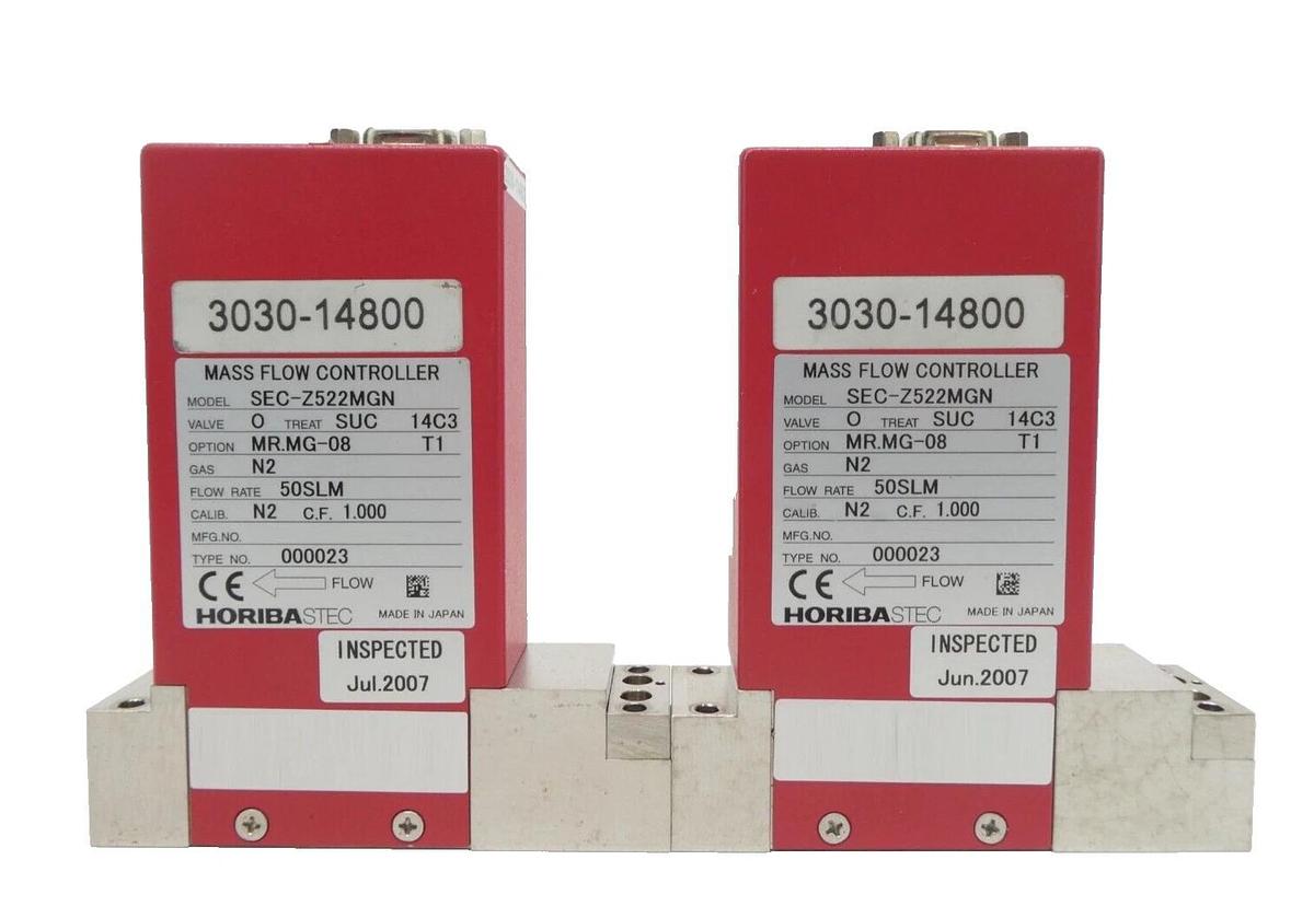 Used Horiba STEC Z500 Mass Flow Controller MFC SEC-Z522MGN SEC-Z512MG Lot of 8 Spare