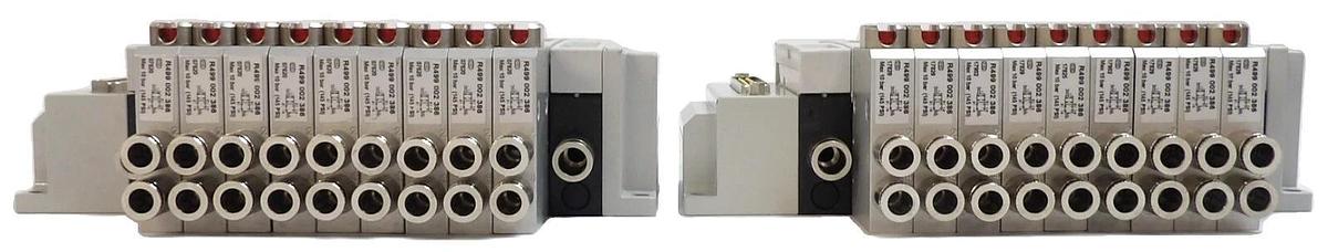 Used AMAT Applied Materials 0190-85739 9-Port Pneumatic Manifold Lot of 2 Working