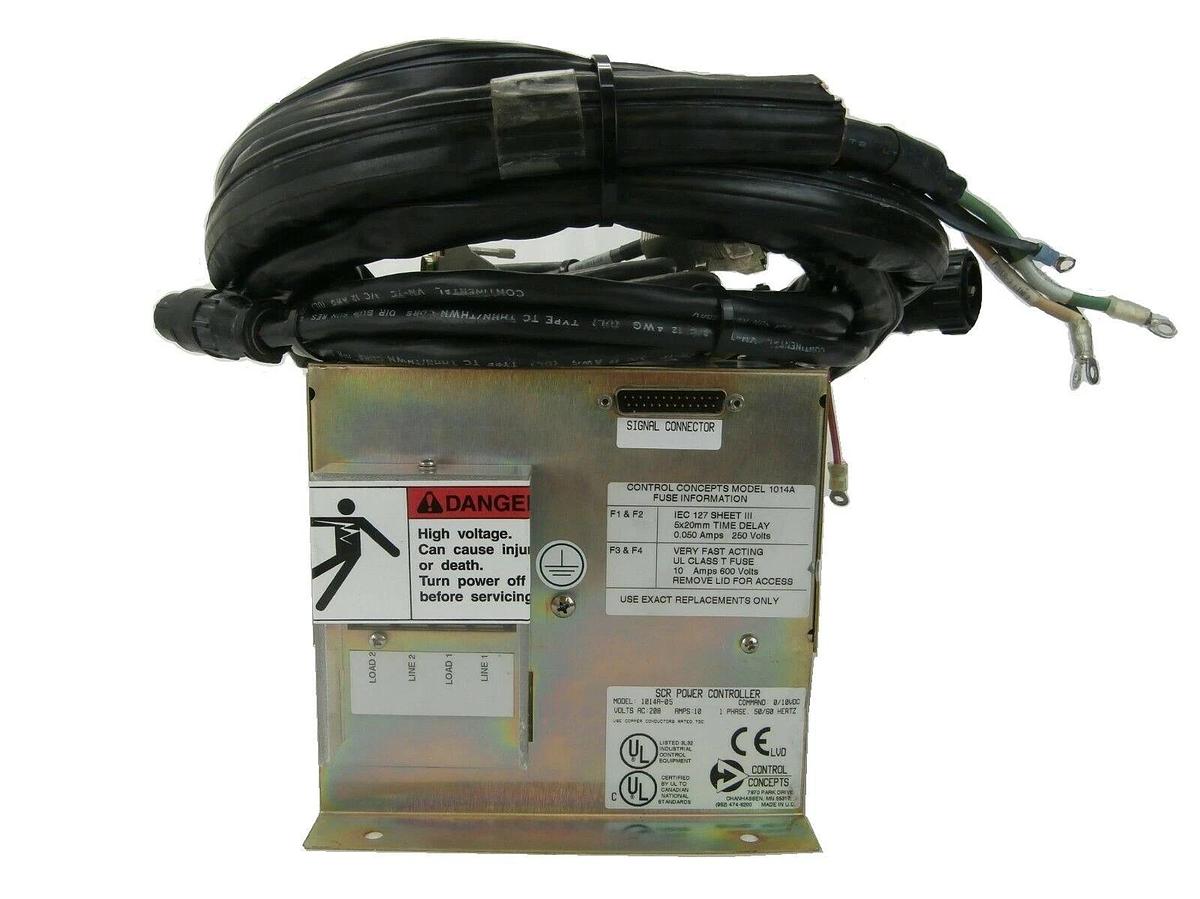 Used Control Concepts 1014R-05 SCR Power Controller with Cable Set Working Surplus