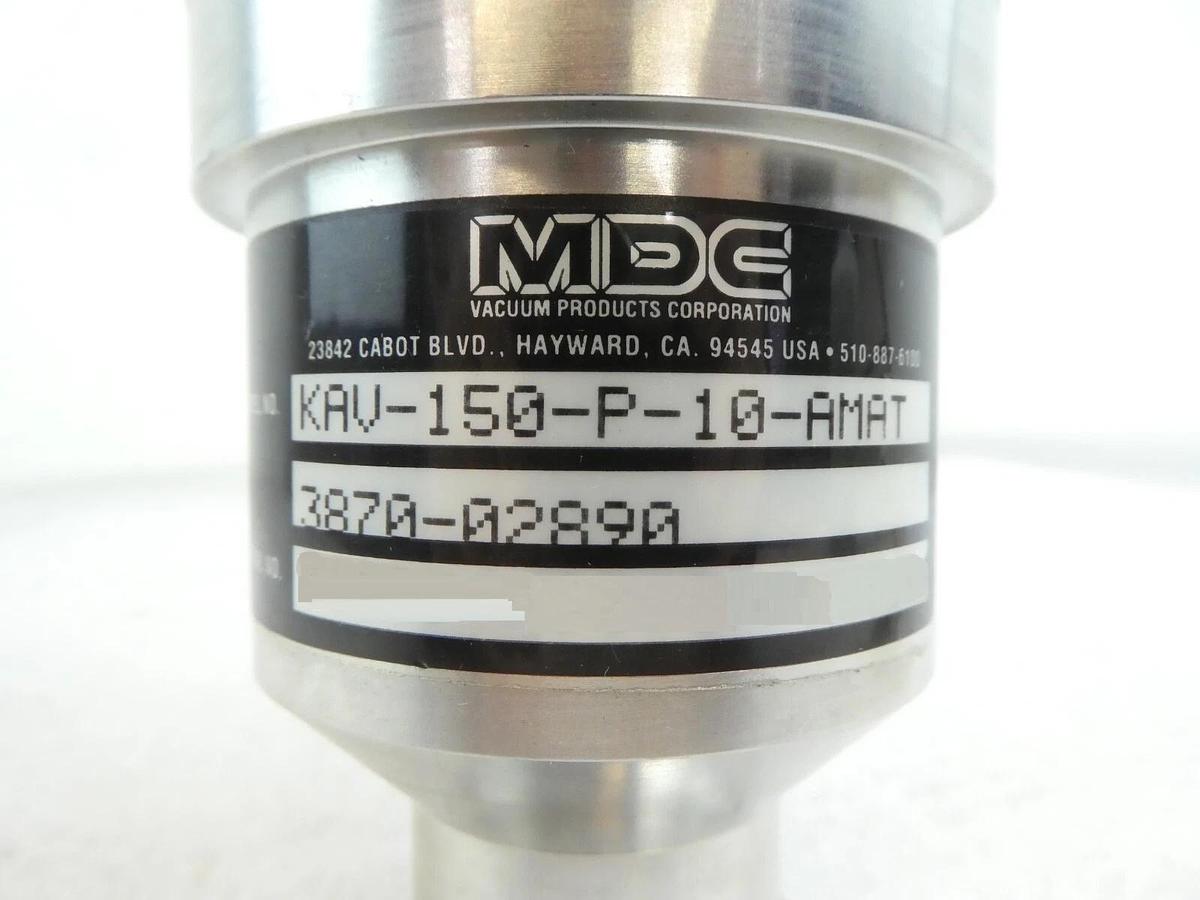 Used MDC Vacuum Products KAV-150-P-10-AMAT Pneumatic Angle Valve 3870-02890 Working