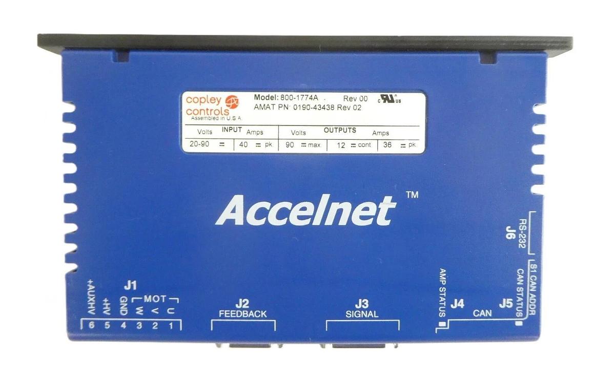 Used Copley Controls 800-1774A Accelnet AMAT Applied Materials 0190-43438 Working
