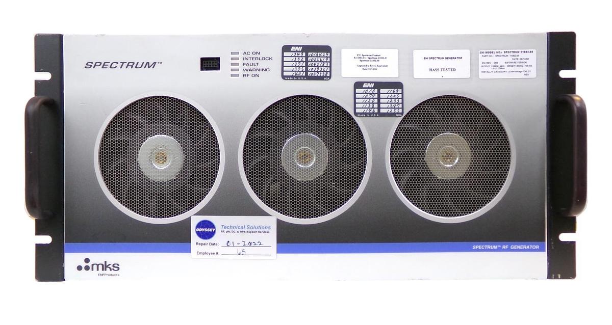 Used Spectrum MKS ENI Power Systems 11002-00 RF Generator 11kW @ 1.8-2.17MHz Dented
