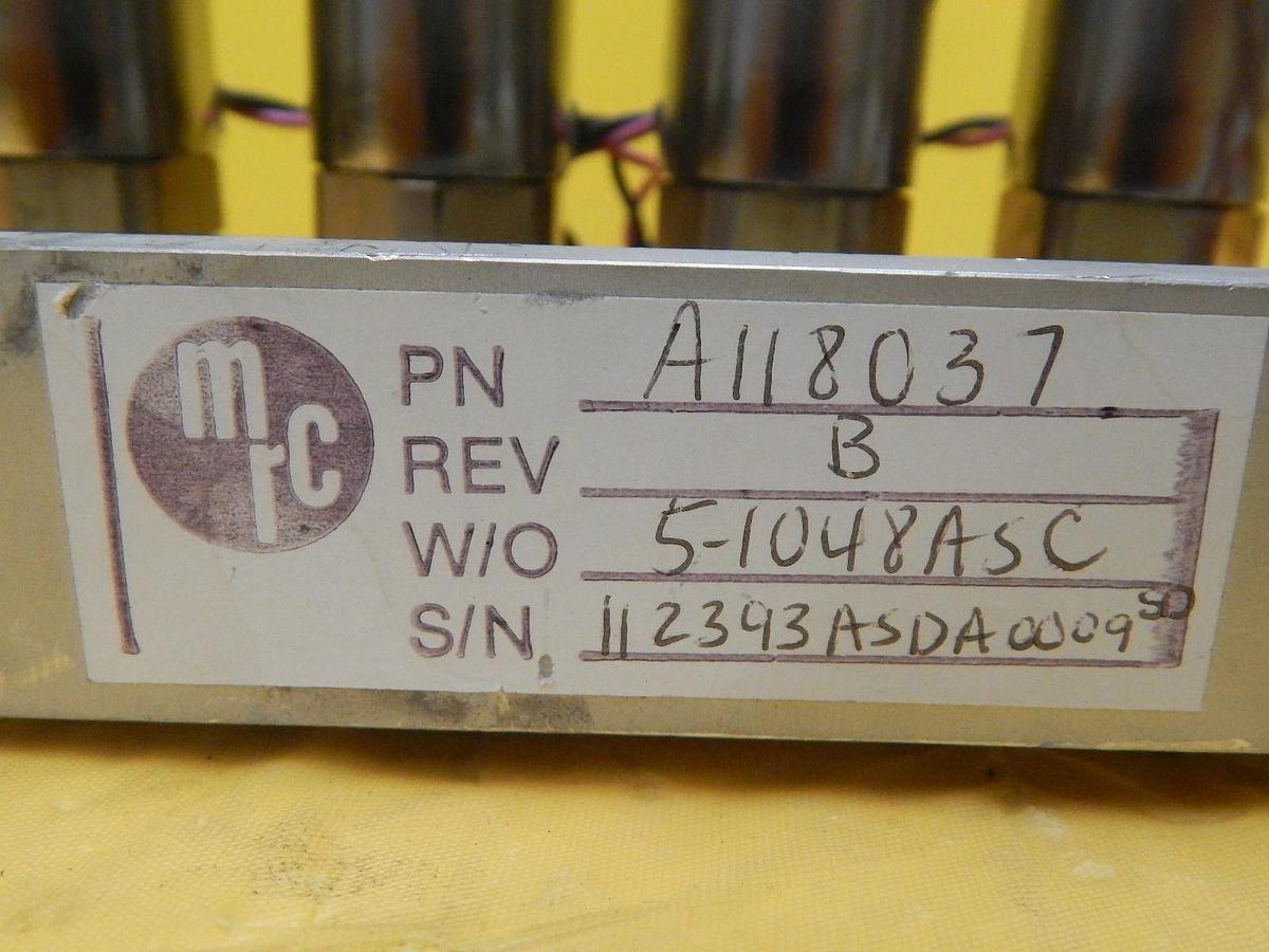 Used MRC Materials Research A118037 Pneumatic Manifold VDW31-5G-4 Set of 2 Star Used