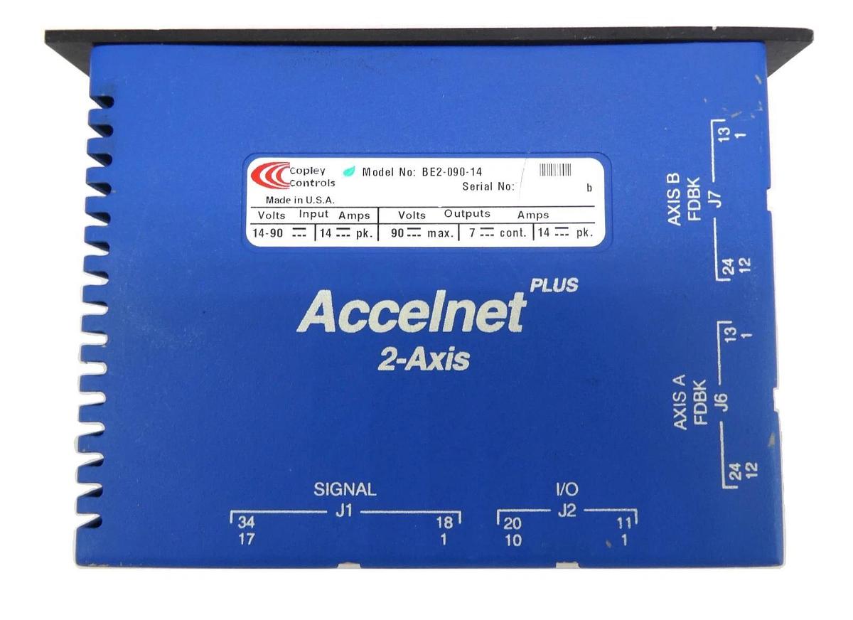 Used Copley Controls BE2-090-14 Accelnet Plus 2-Axis Servo Drive Working Surplus