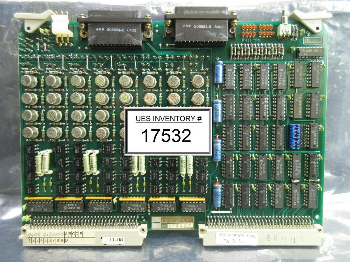 Used Philips 1721/00 Processor PCB Card ASML 9406.217.2100 PAS 5000/2500 Used Working