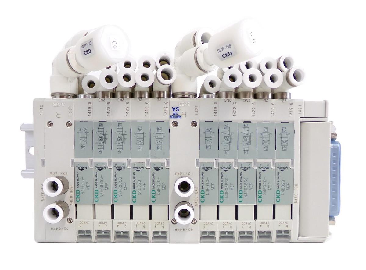 TEL Tokyo Electron 3M12-000141-11 8-Port Pneumatic Manifold Assembly New