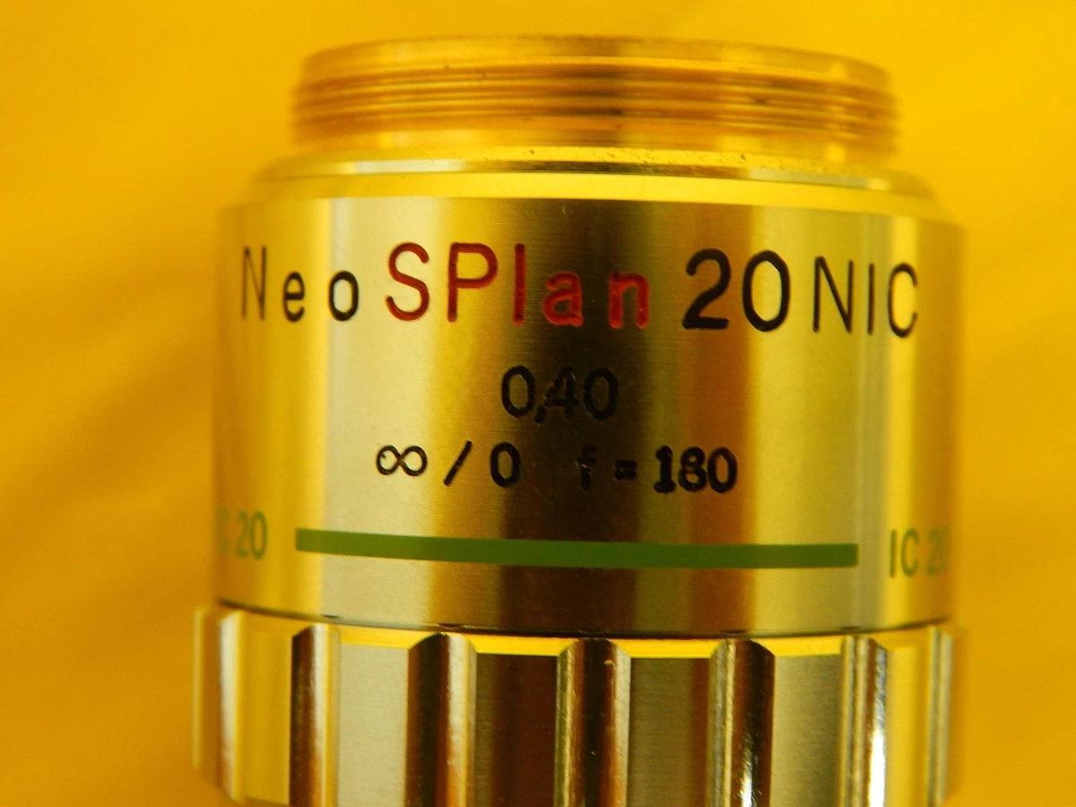 Used Olympus NeoSPlan 20 NIC 0.40 ∞/0 f=180 Microscope Objective IC 20 KLA-Tencor
