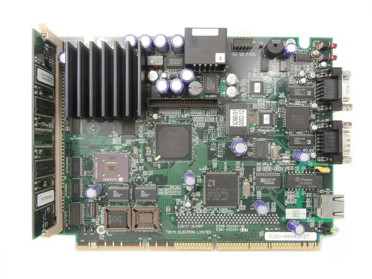Used TEL Tokyo Electron E281-000001-17 Single Board Computer PCB E2B101-16/MCP Telius