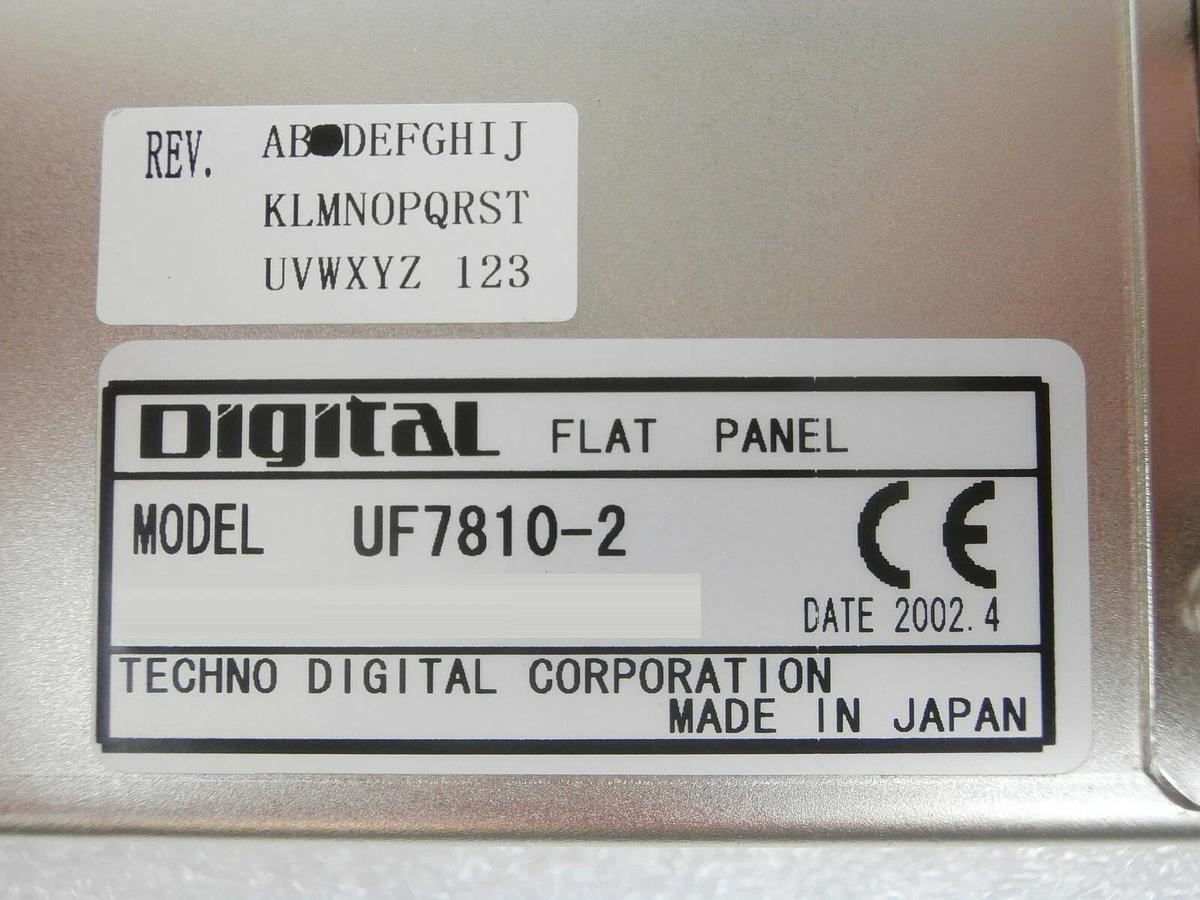 Used Techno Digital UF7810-2 15" Flat Panel Touchscreen Monitor Working Surplus