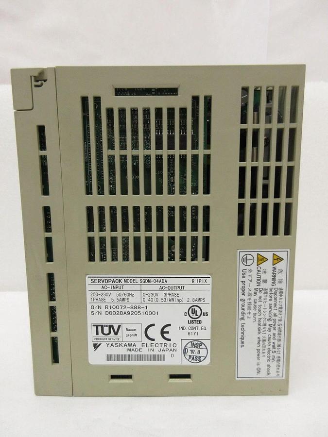 Used Yaskawa Electric SGDM-04ADA 200V Servo Drive SERVOPACK Ver. 31231 Used Working