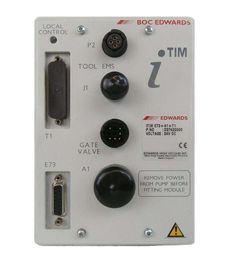 Used Edwards D37420000 Local Control Vacuum Module iTIM E73+A1+T1 Working Surplus