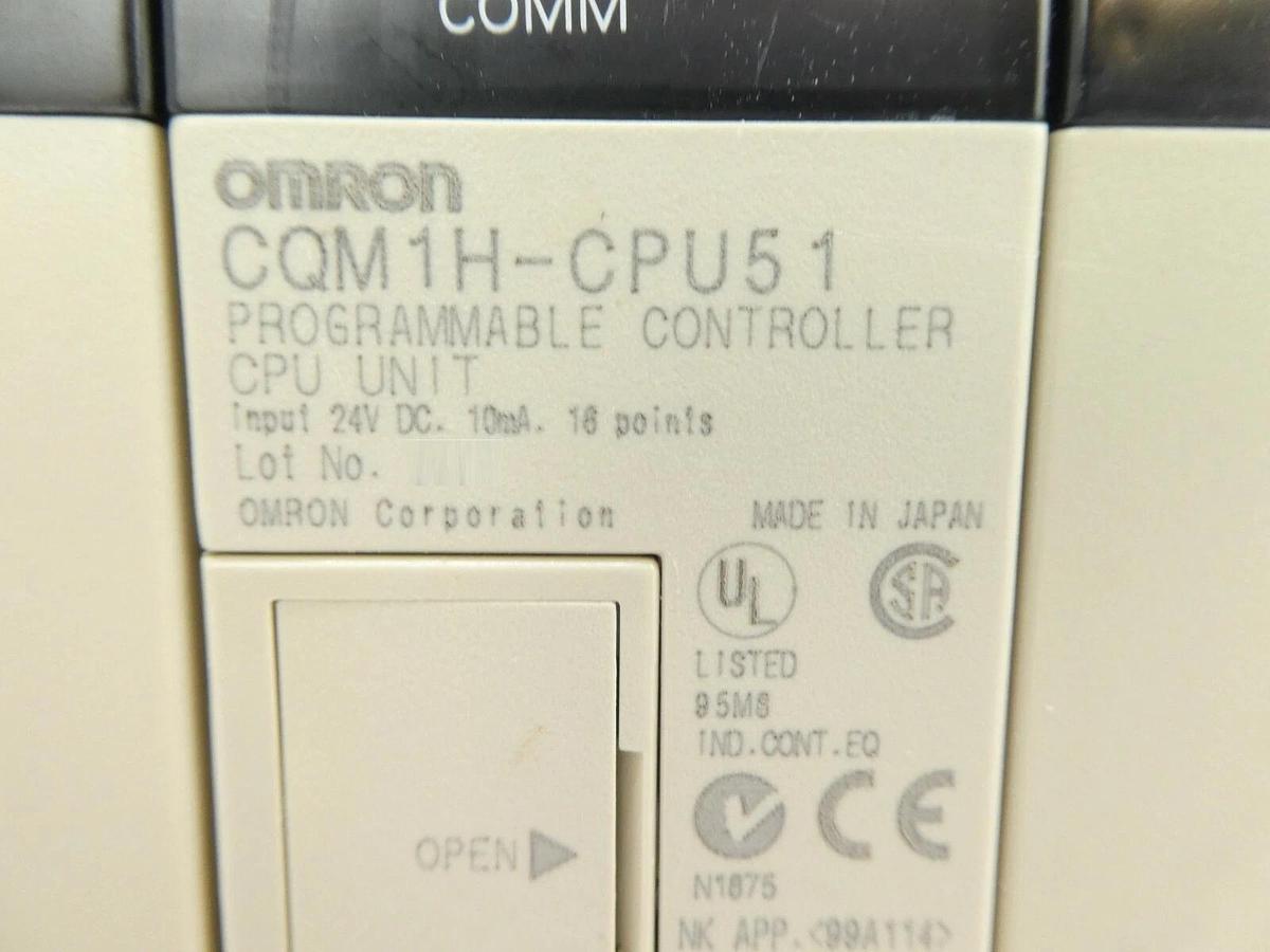 Used Omron CQM1H Programmable Logic Controller PLC Sysmac CQM1H-CPU51 Working Surplus