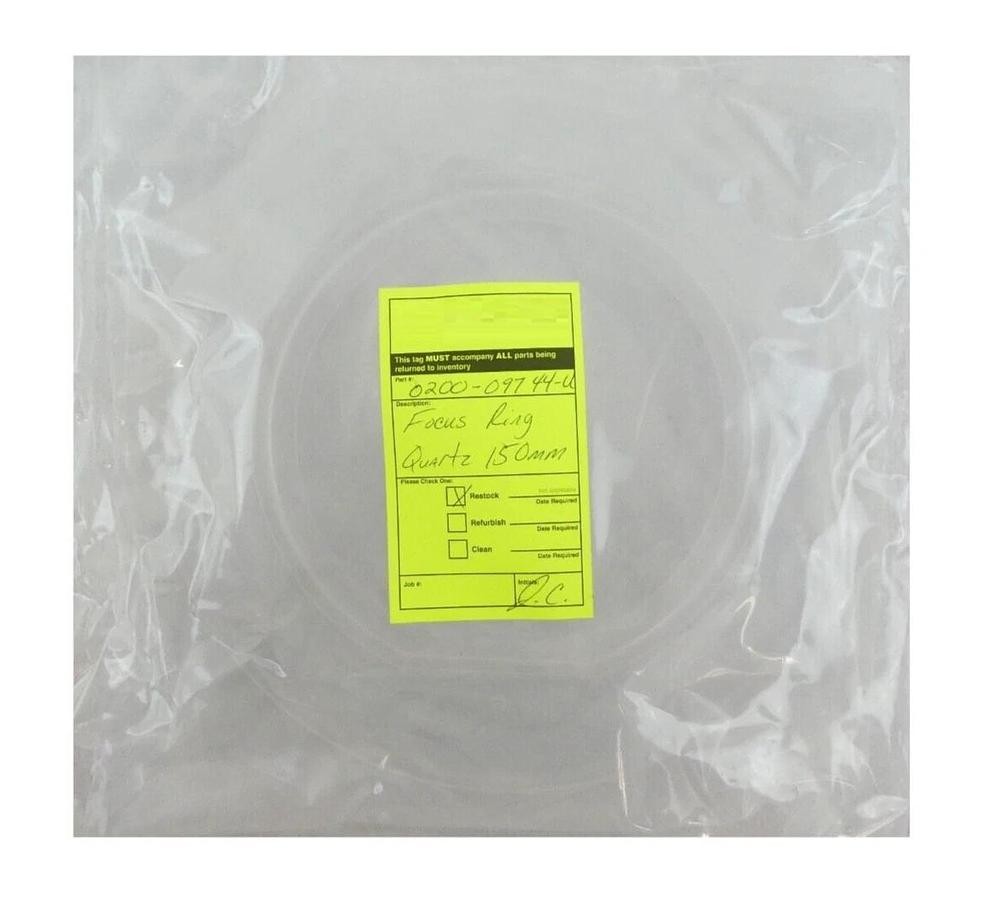 Used AMAT Applied Materials 0200-09744 150mm Quartz Focus Ring Working Surplus