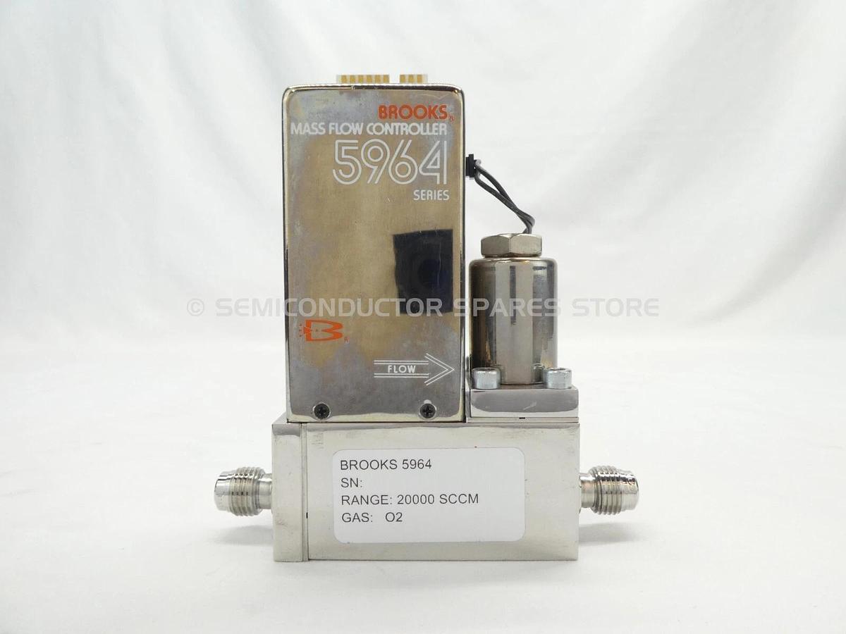 Refurbished Brooks 5964 Mass Flow Controller MFC 20000 SCCM O2 Lot of 2 OEM Refurbished
