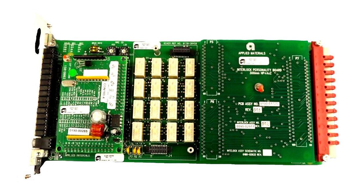 Used AMAT Applied Materials 0100-20458 Interlock Personality Board PCB Working