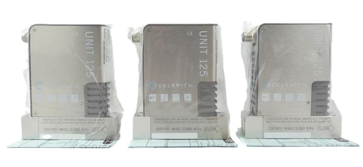 Celerity IFC-125C Mass Flow Controller MFC UNIT 125 AMAT 0190-28860 Lot of 3 New