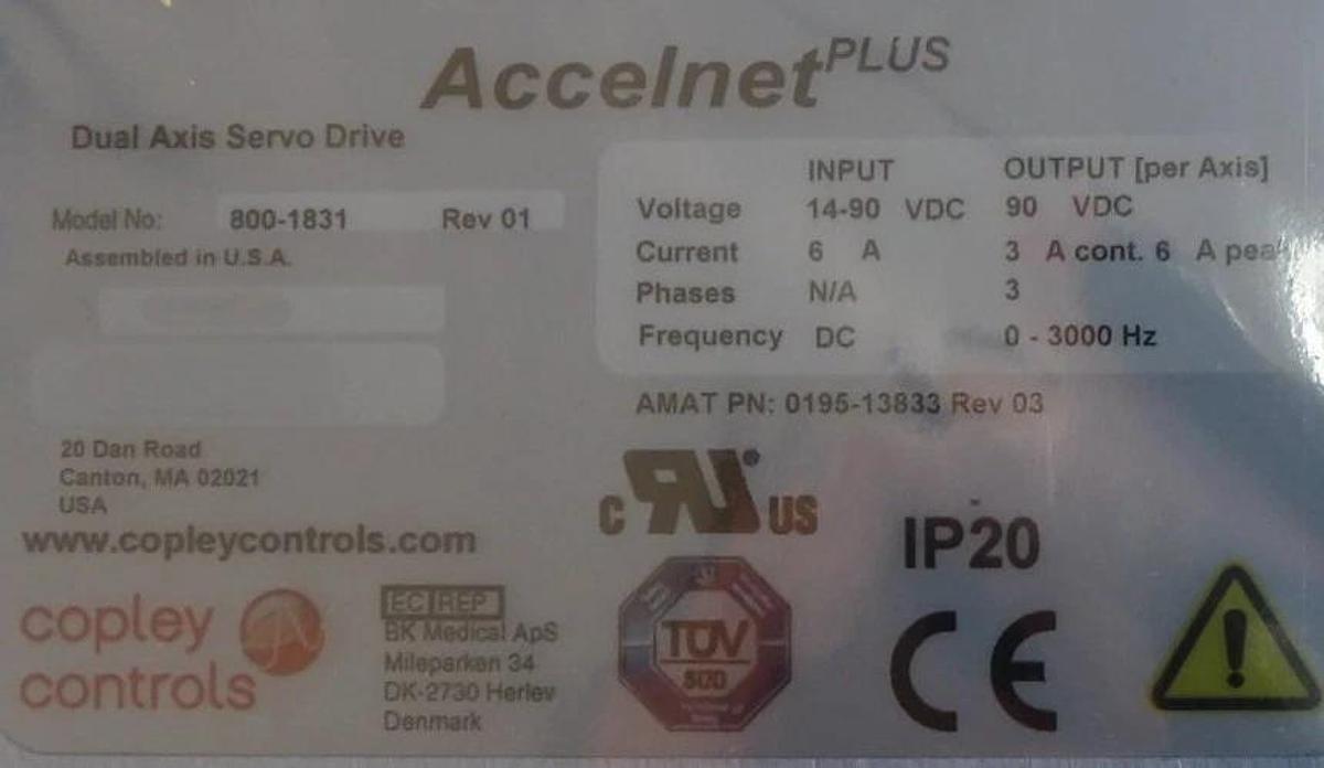Copley Controls 800-1831 Dual Axis Servo Drive Accelnet Plus New Surplus