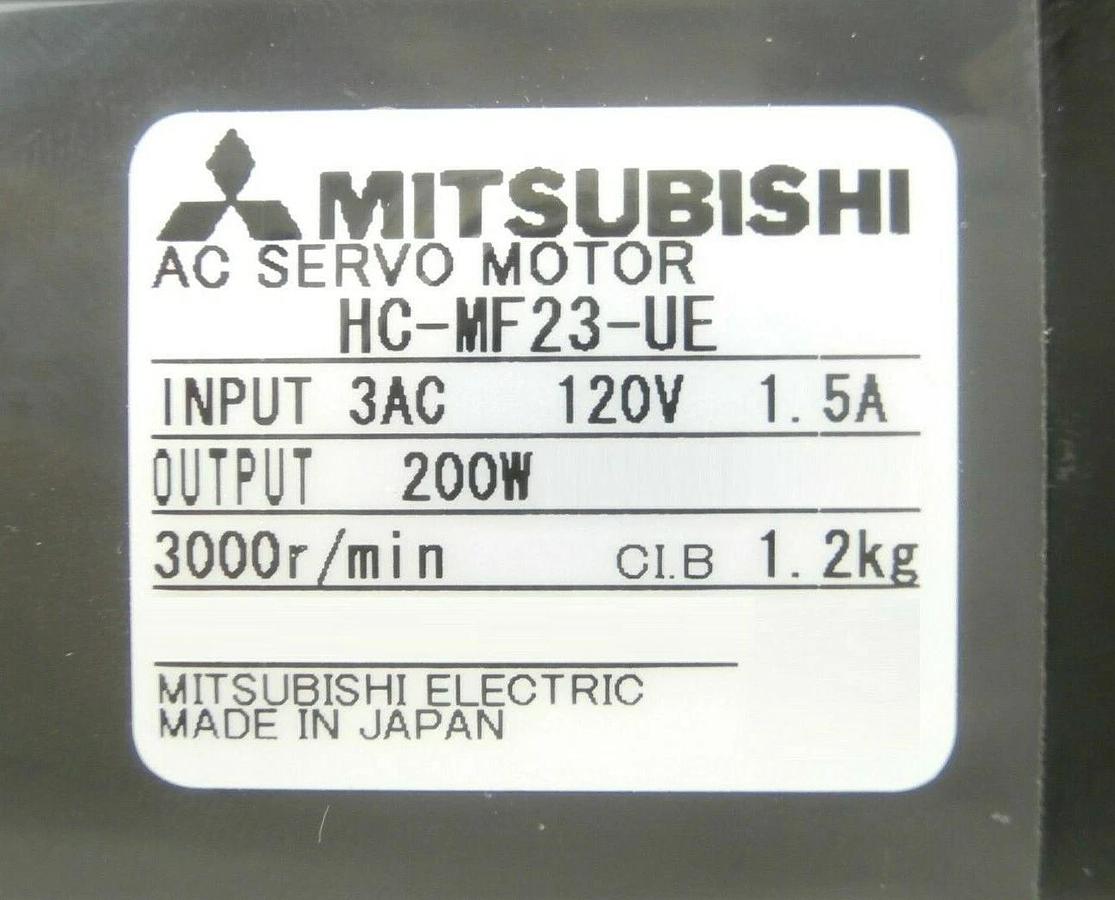Used Mitsubishi Electric HC-MF23-UE AC Servo Motor 200W Working Spare