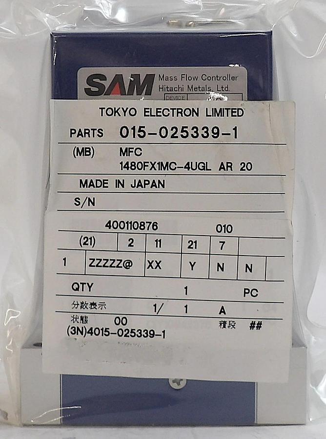 Hitachi Metals SAM SFC1480FX Mass Flow Controller MFC TEL 015-025339-1 New