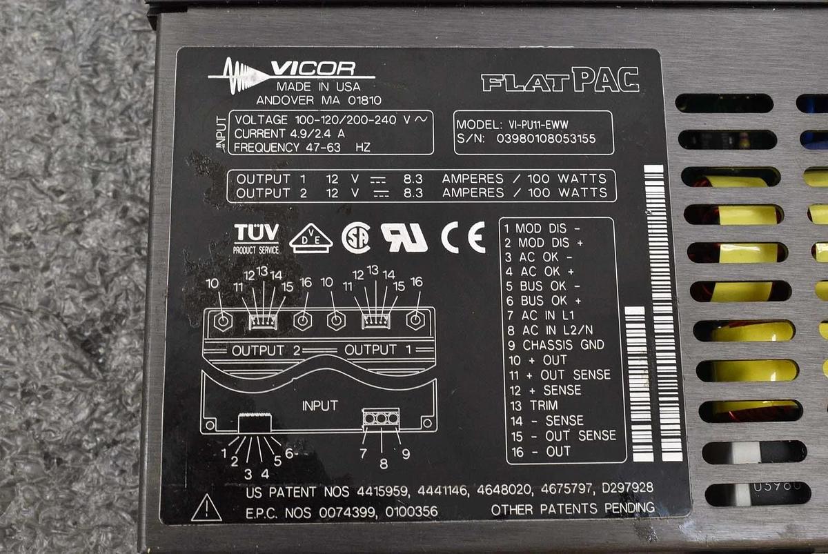 Used Vicor VI-PU11-EWW FlatPAC Power Supply