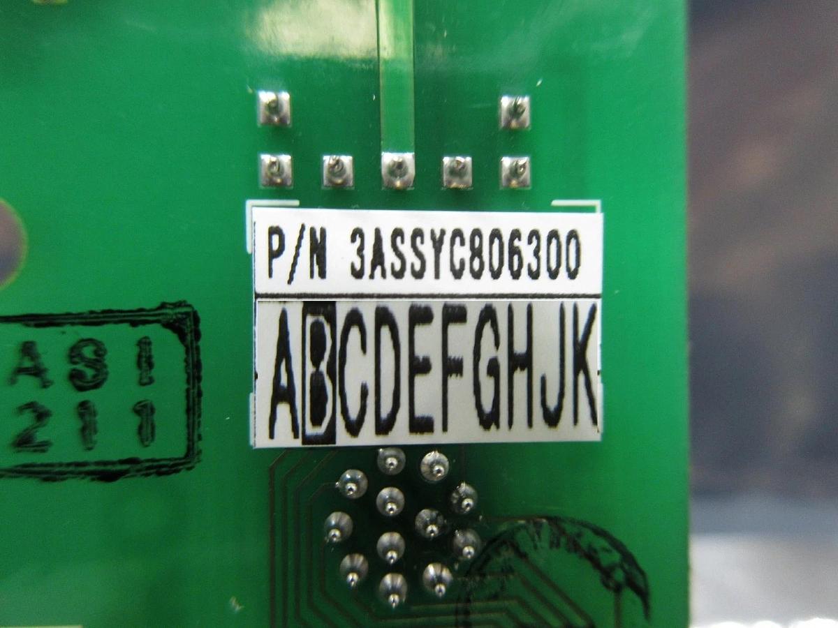 Used Shinko 3ASSYC80630 Operator Interface PCB with Key M173A 2/2 Asyst VHT5-1-1 Used