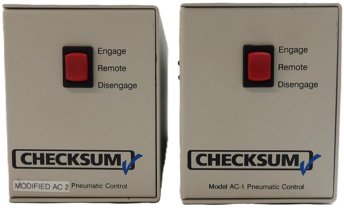 Used Checksum Model AC-1 Pneumatic Control Lot of 2 Working