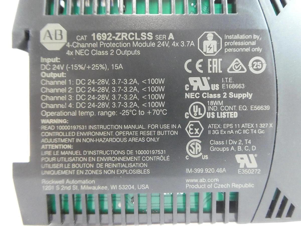 Allen-Bradley 1692-ZRCLSS 4-Channel Protection Module Lot of 23 New Surplus