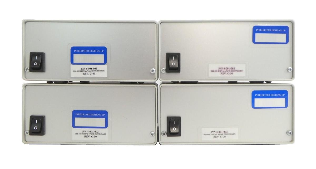 Used Integrated Designs 4-001-002 Digital Valve Controller DS2-600 Lot of 4 Working