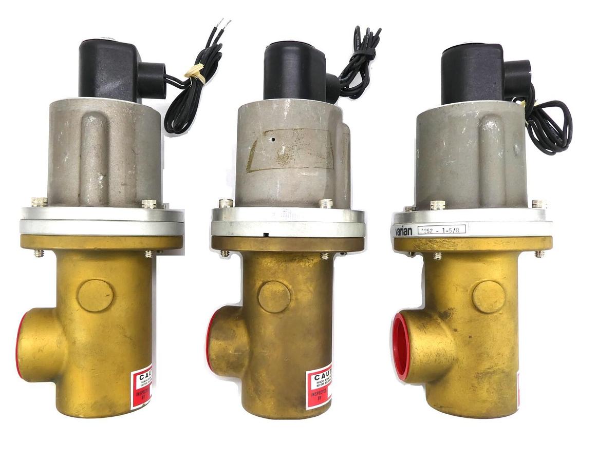 Used Varian Vacuum Products 1252-1 5/8 Angle Valve 323X-1 Lot of 3 Working